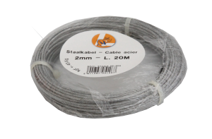 Câble acier Ø2mm L.20m maxi 240kg